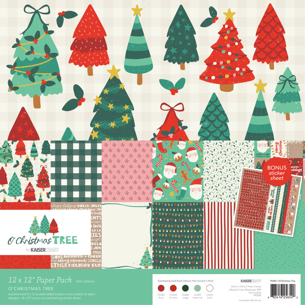 O' Christmas Tree Paper Pack Bonus Sticker Sheet